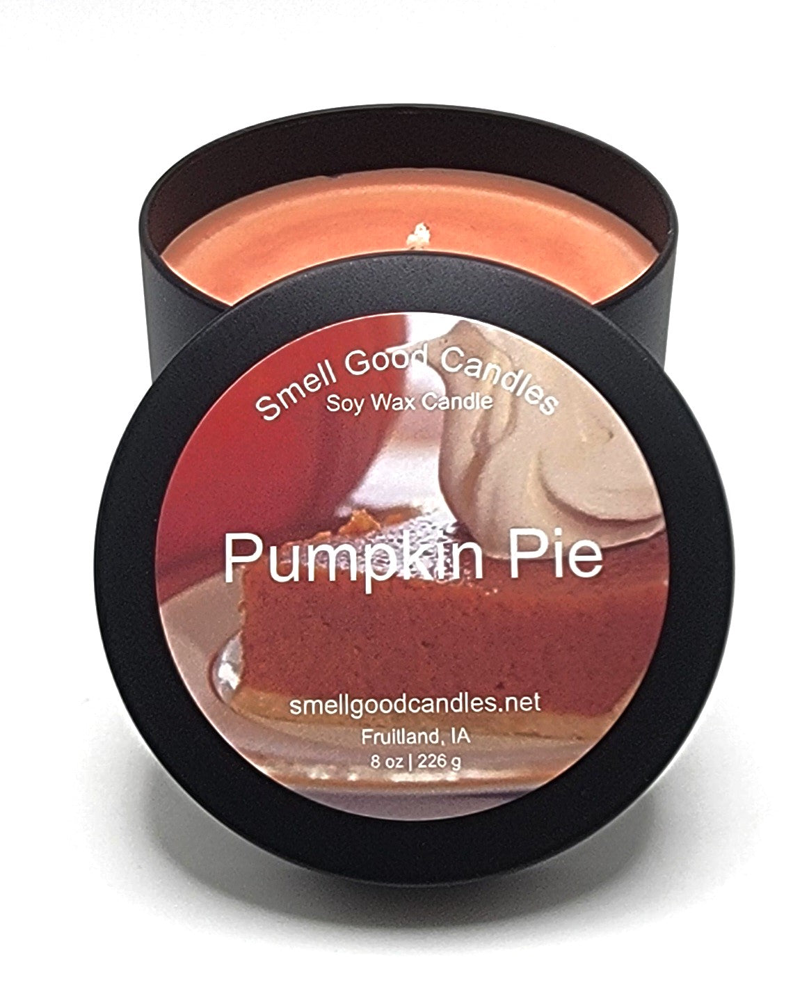 Pumpkin Pie 8oz Tin Scented Soy Wax Candle