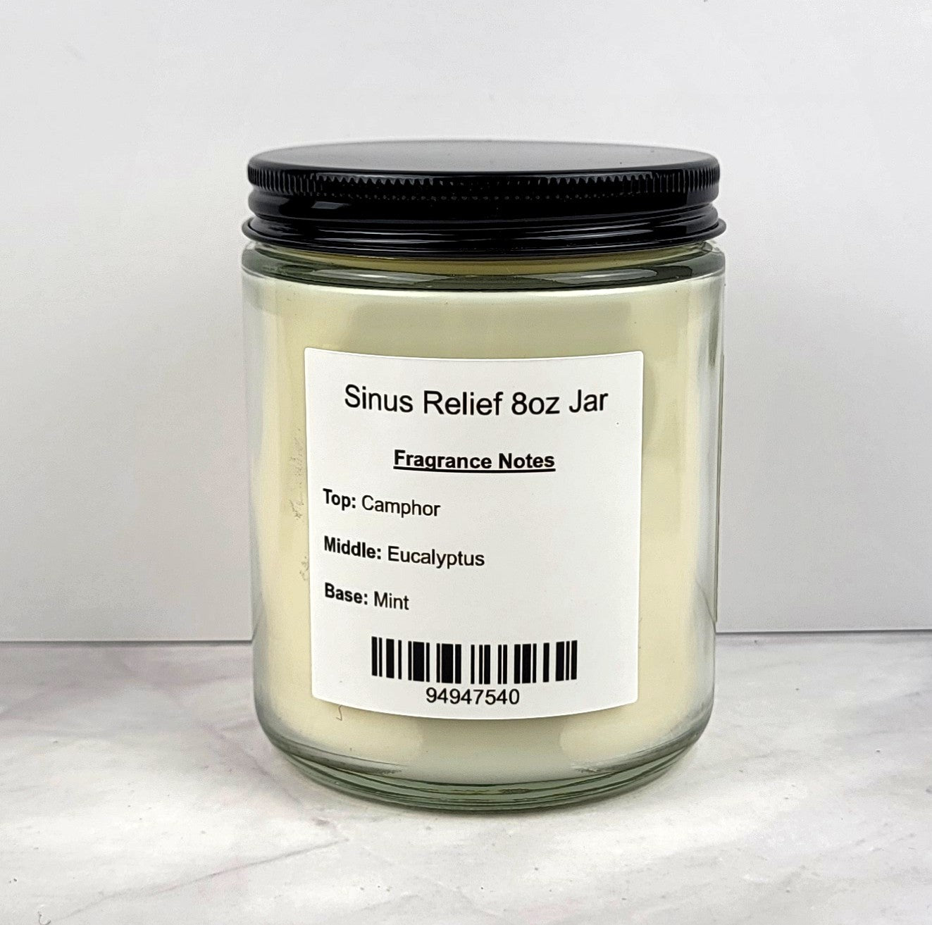 Sinus Relief 8oz Jar Scented Soy Wax Candle