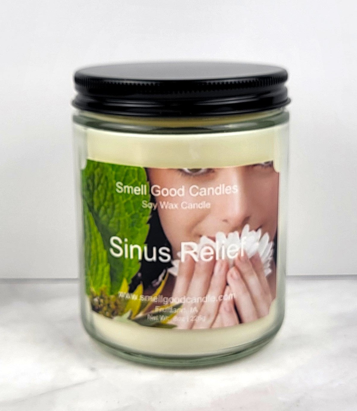 Sinus Relief 8oz Jar Scented Soy Wax Candle