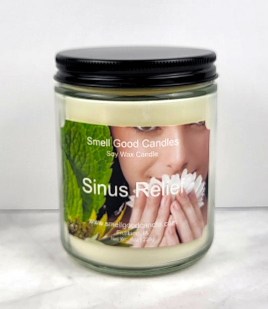 Sinus Relief 8oz Jar Scented Soy Wax Candle