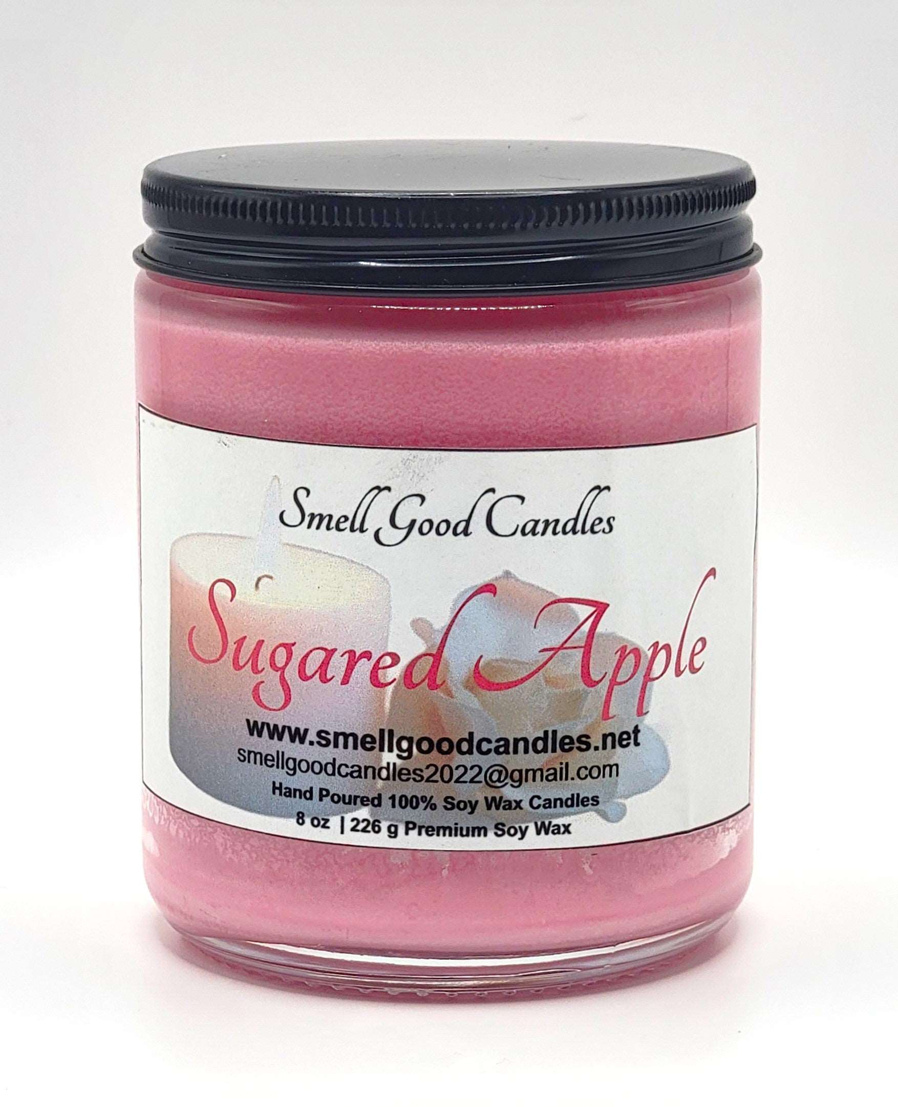 Sugared Apple 8oz Jar Scented Soy Wax Candle