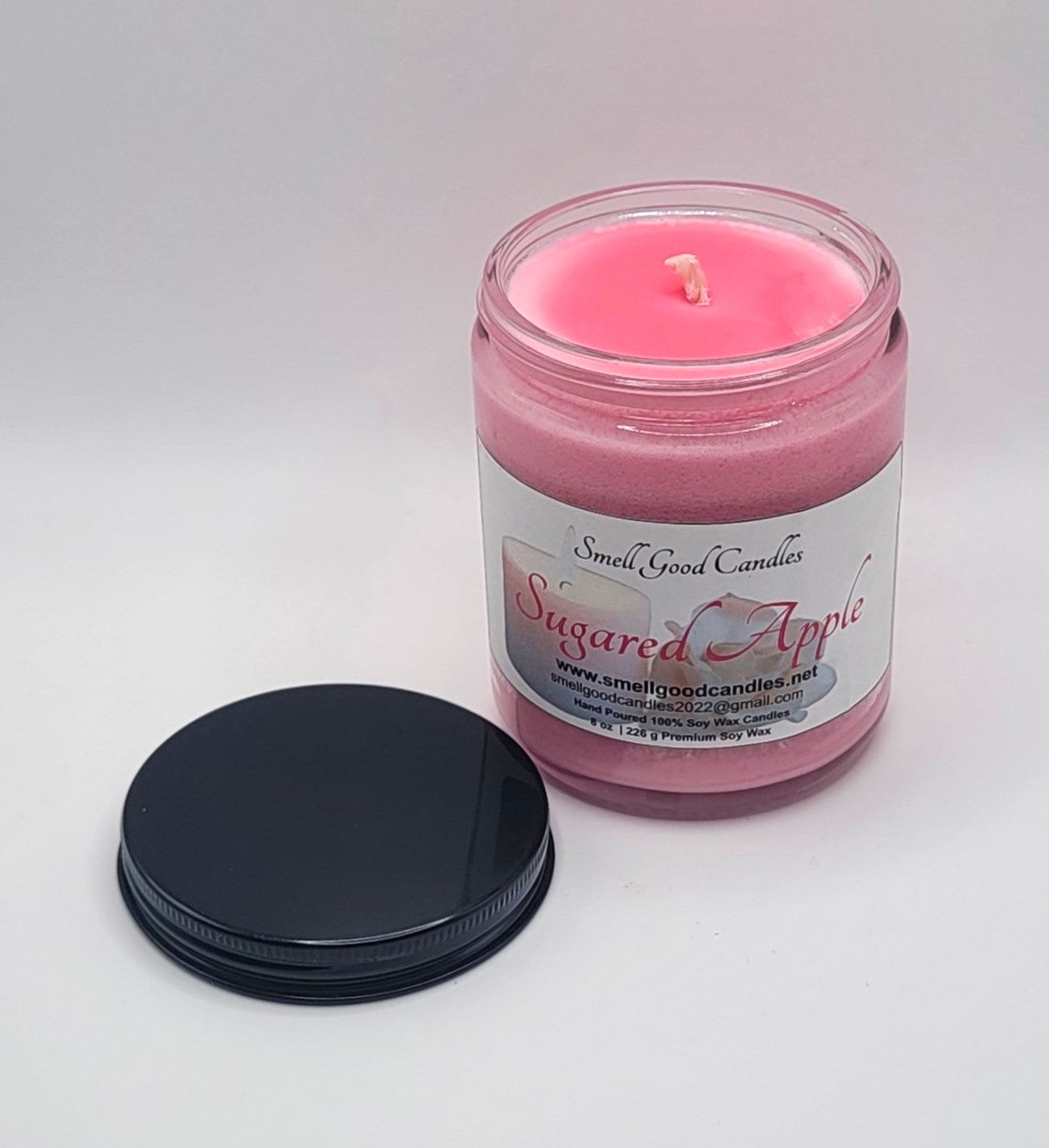 Sugared Apple 8oz Jar Scented Soy Wax Candle