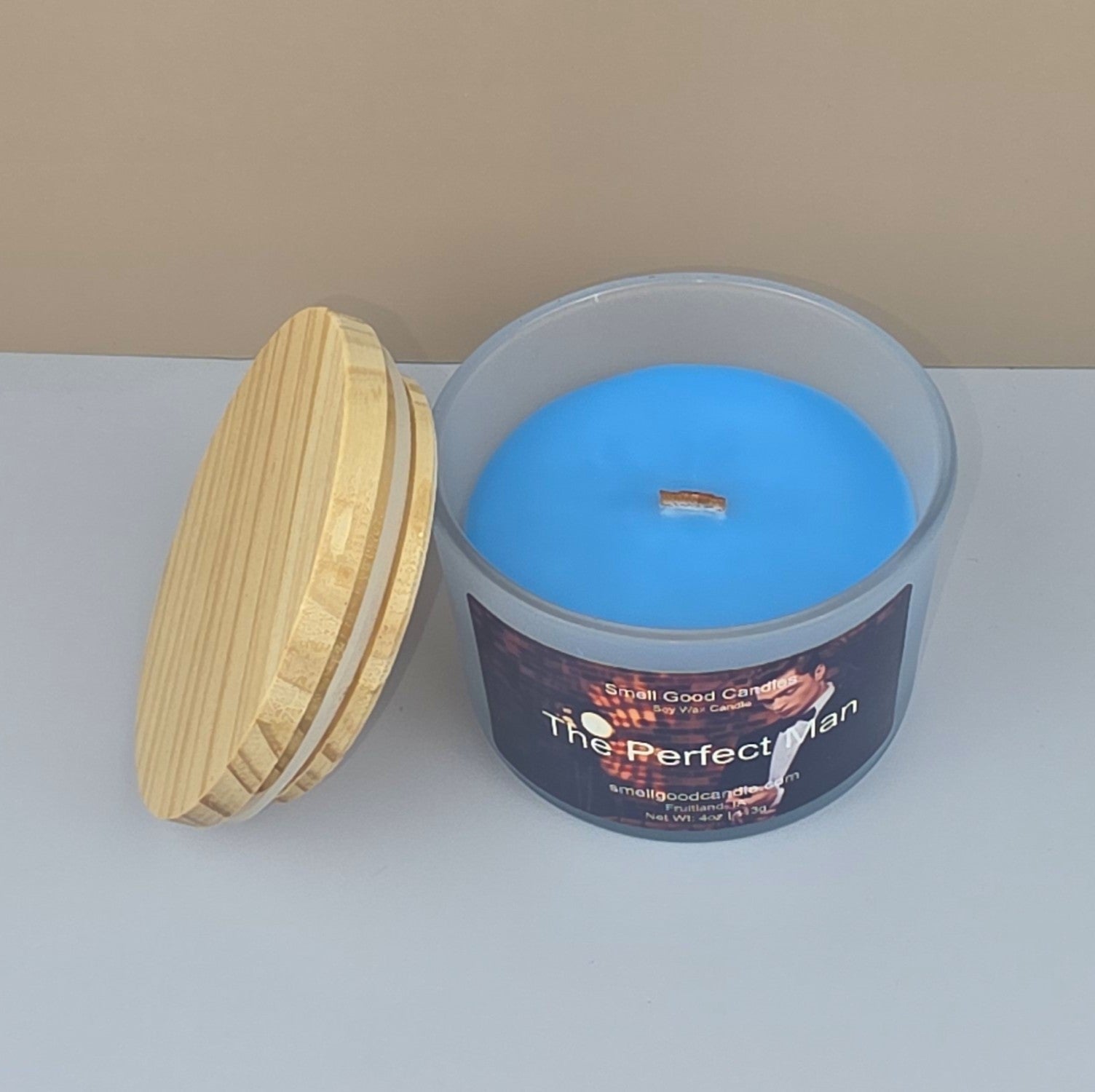 Hand-poured masculine soy candle with fresh, bold fragrance