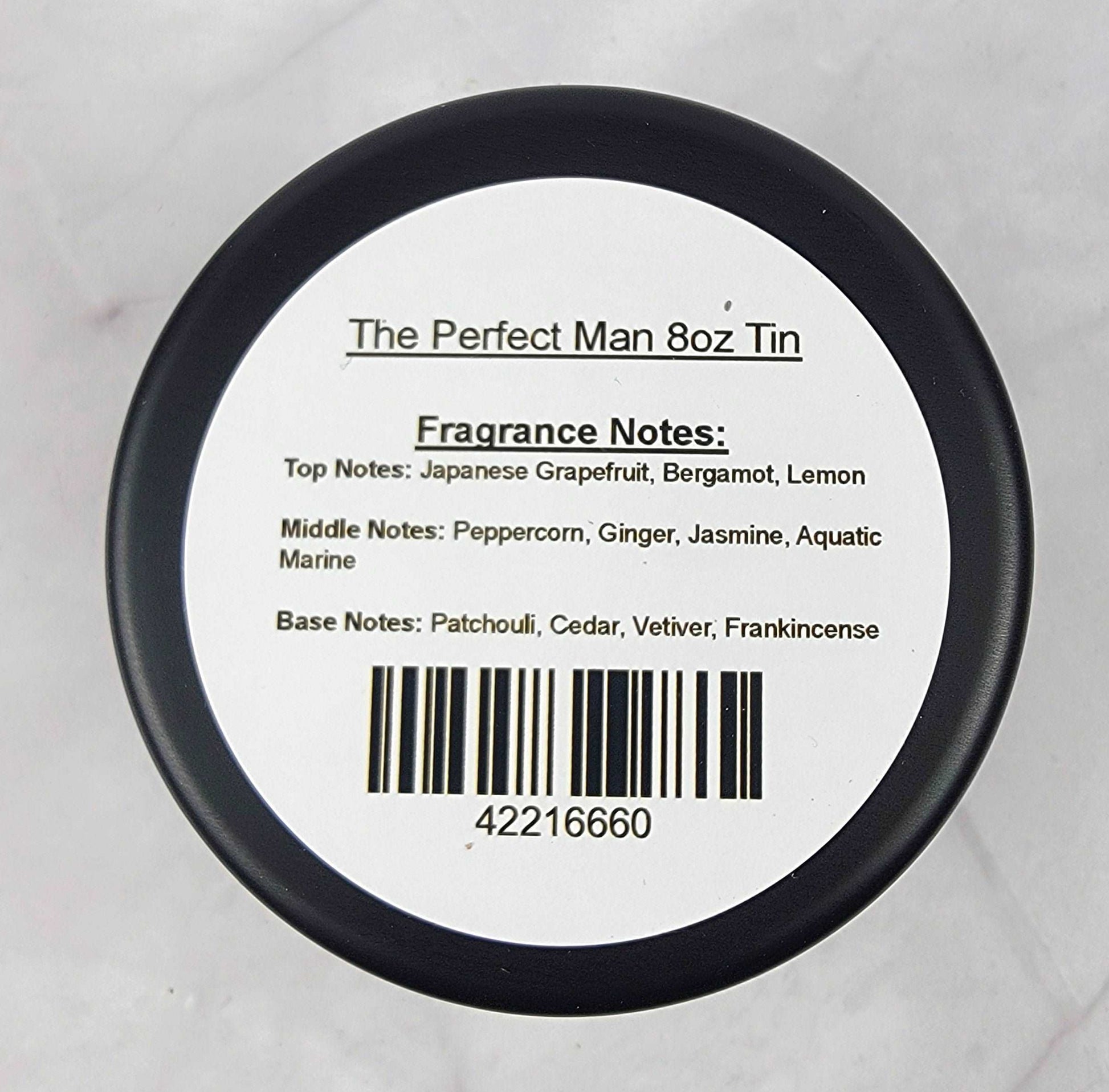 The Perfect Man 8oz Tin Scented Soy Wax Candle