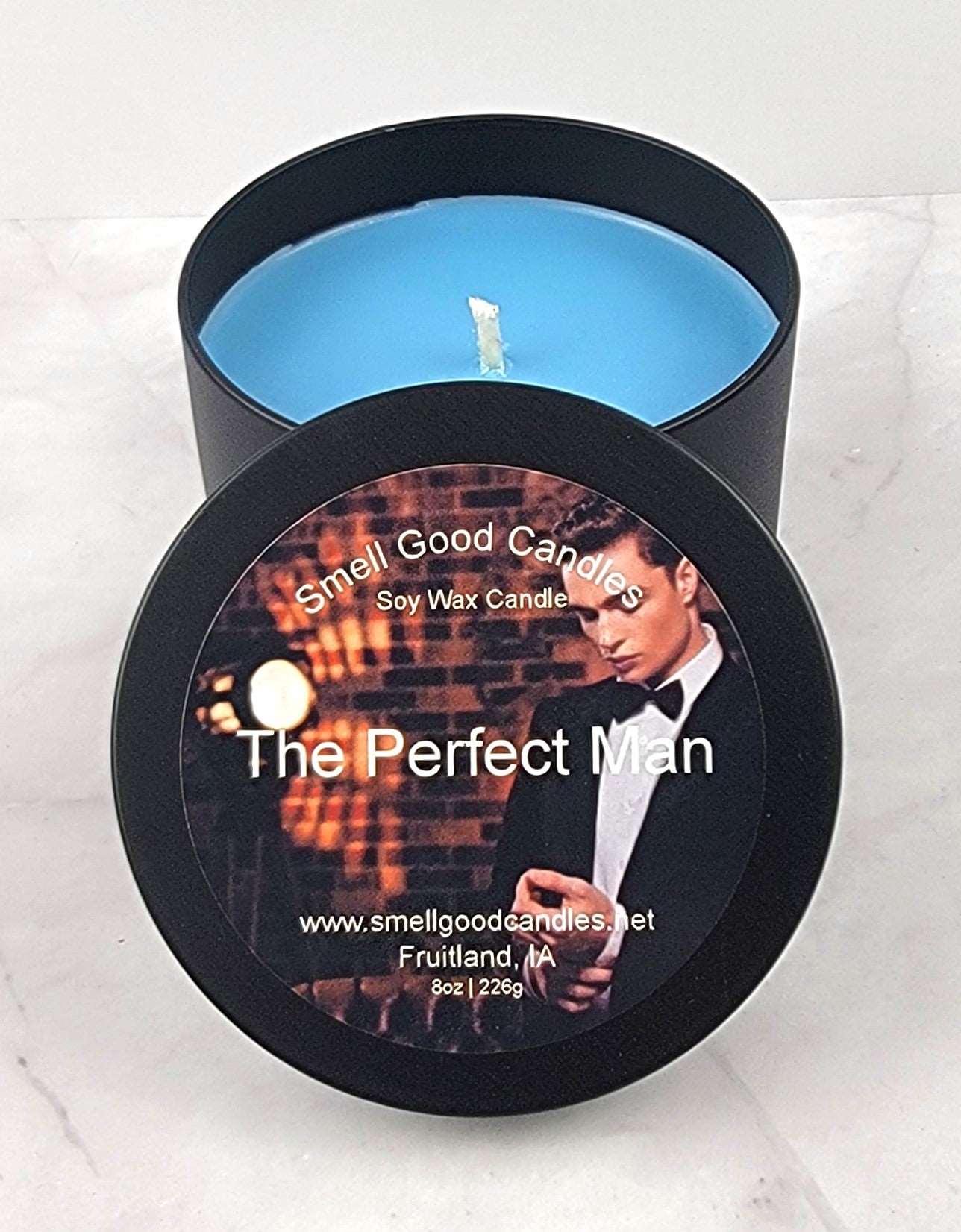 The Perfect Man 8oz Tin Scented Soy Wax Candle