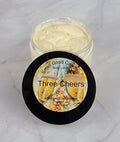 Three Cheers Whipped Body Lotion with sparkling champagne and fruity scent.