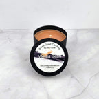 Luxury vanilla-scented candle for a cozy and inviting ambiance.